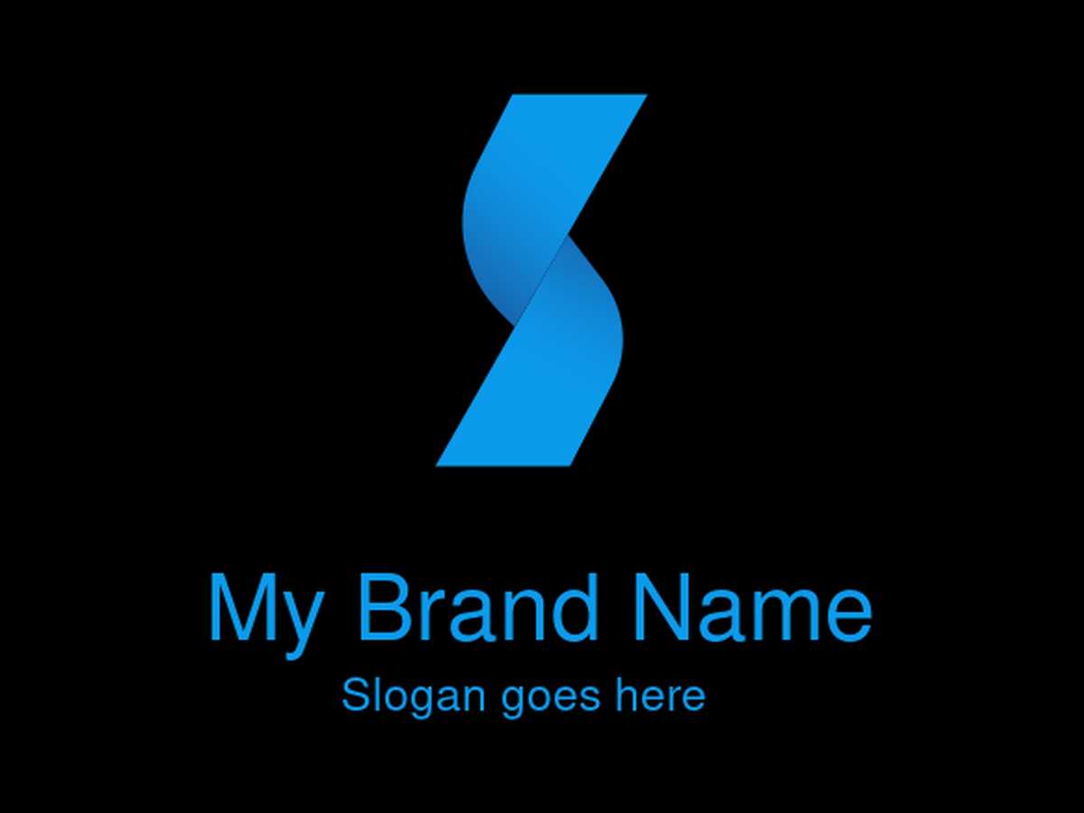 Sleek Blue Twisted Letter S Logo Design for Technology and Innovation Brands